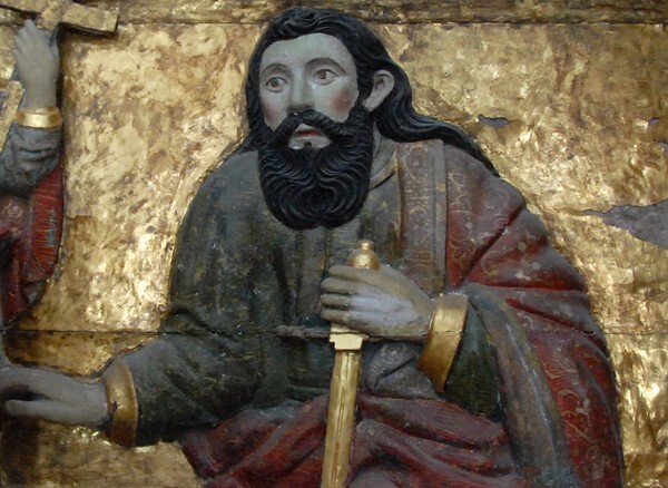 La Transfiguración, high altar predella, St. Paul - Façade, porterías, high altar & baptismal font