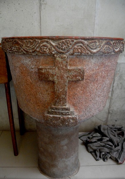 La Magdalena, baptismal font - Pachuquilla, Hidalgo