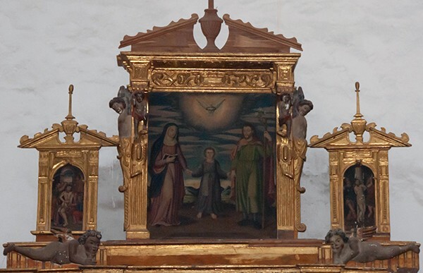 San Bernardino de Sena, S wall nave, Our Lady retablo, top tier - Xochimilco, México
