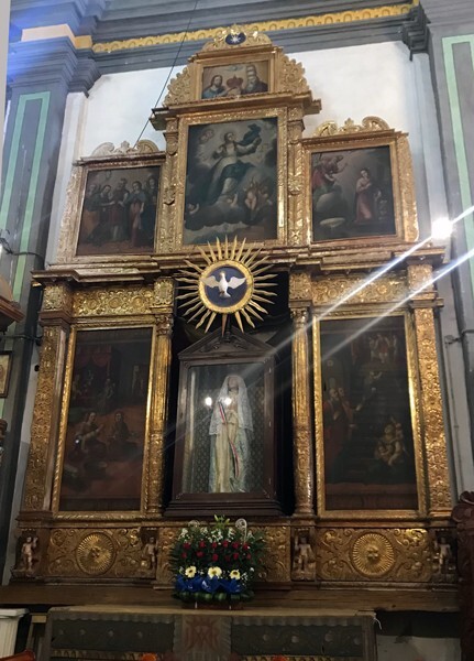 Santa María, nave Virgin Immaculate retablo - Santa María Atlihuetzía, Tlaxcala