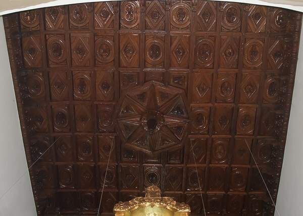 Santo Santiago, sanctuary artesonado ceiling - Santiago Tilapa, México