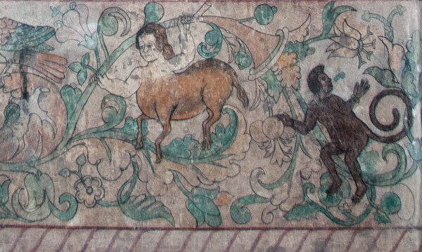 Dado mural detail - Casa del Deán, Sala de los Triunfos