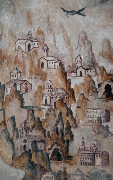 Our Lady of the Rule, detail - Upper cloister walk murals