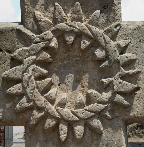 San Nicolás Obispo, atrial cross, front crossing, Crown of Thorns - San Nicolás Obispo, Michoacán