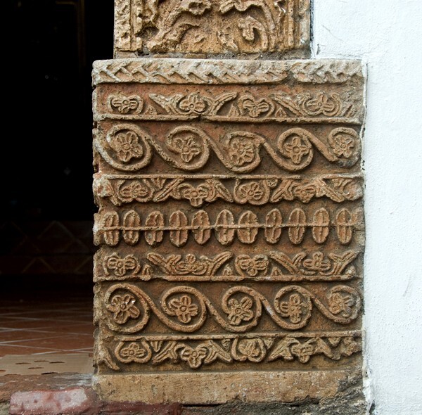 Façade portal, right pilaster base - El Señor de la Salud