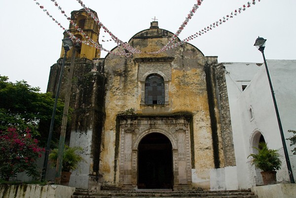 Santiago Apóstol, façade & bell-tower - Ocuituco, Morelos