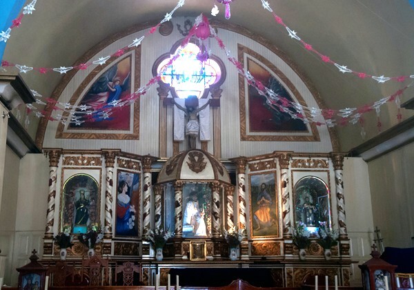 Zacatepec, Oaxaca, Santiago, high altar - Oaxaca