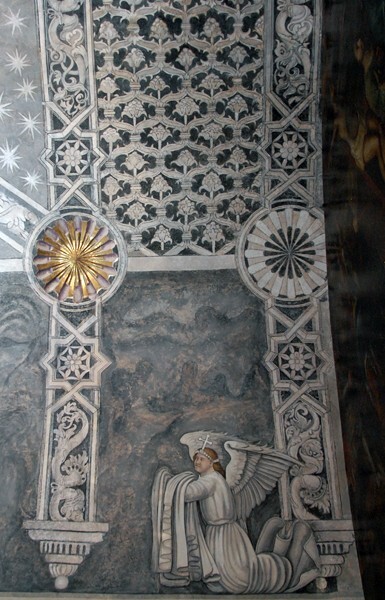 San Agustín, sacristy vault mural, Passion Angel - San Agustín