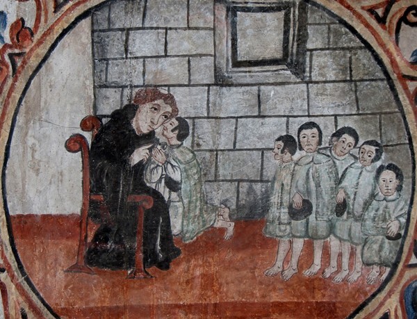 San Miguel Arcángel, baptistery mural - Xometla, México