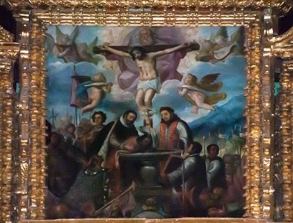 La Asunción de Nuestra Señora, high altar, top tier painting - La Asunción de Nuestra Señora