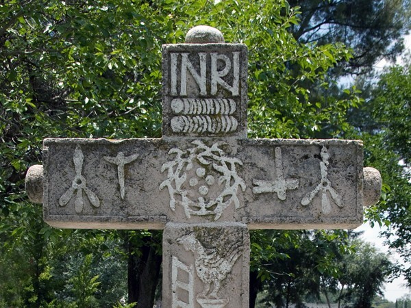 La Asunción, atrial cross, front crossing & head - Tlapanaloya, México