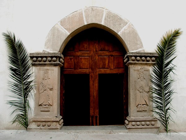 San Mateo, façade, main portal - San Mateo Xóloc, México