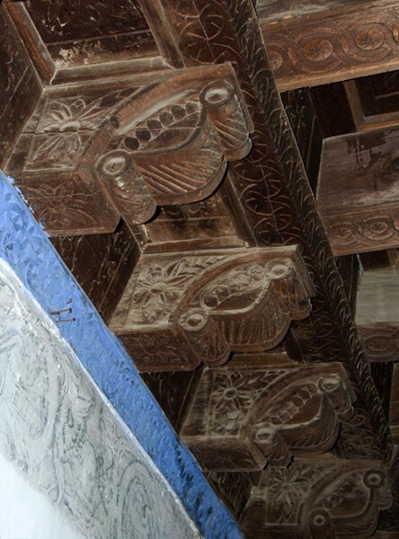 Sacristy ceiling, zapatas - Tetela del Volcán, Morelos