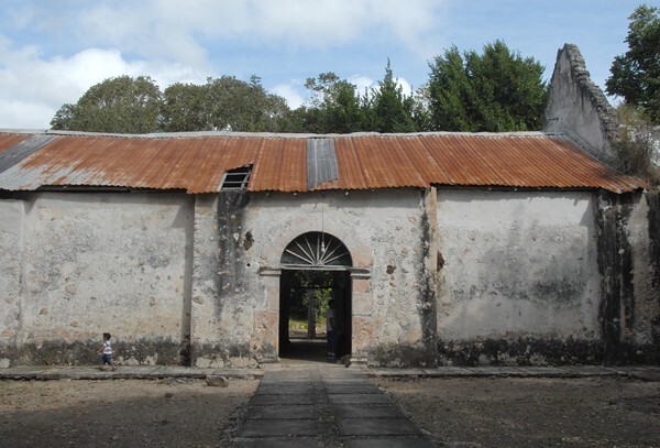 San Juan Bautista, exterior nave & lateral portal - Xquerol, Quintana Roo