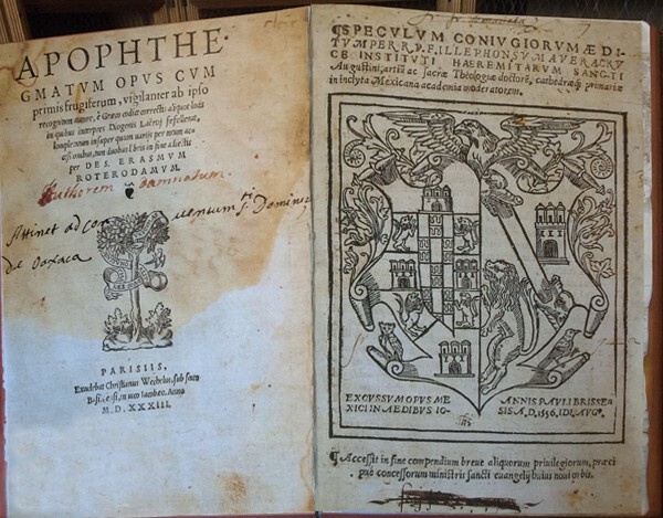 Burgoa Library, Apophthegmatum opus (1556) - Convento
