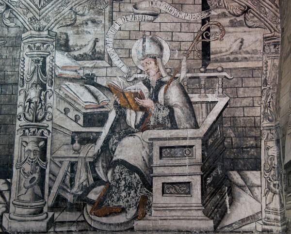 Cloister stairwell mural - San Nicolás de Tolentino, cloister & stairwell murals