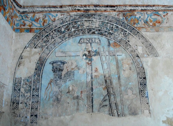 Santa Clara de Asís, lower cloister walk mural - Dzidzantún, Yucatán