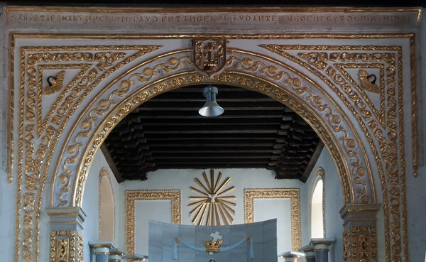 La Asunción de María, chancel arch - Acaxochitlán, Hidalgo