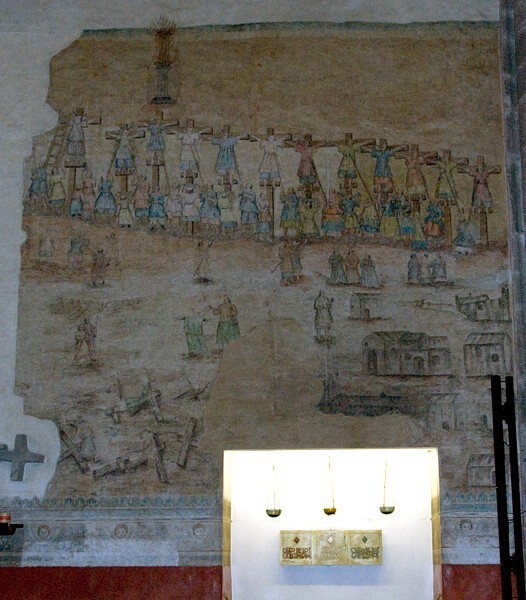 S wall mural, Crucifixions - Nuestra Señora de La Asunción (Catedral), nave & murals