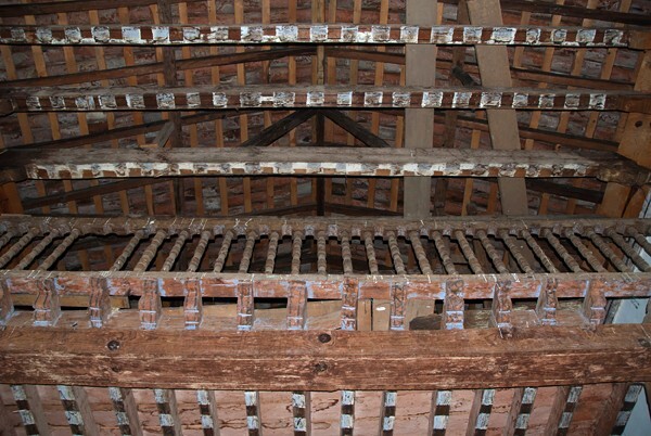 15_San Nicolás, Michoacán, San Nicolás Obispo, choir loft+ - San Nicolás Obispo, Michoacán