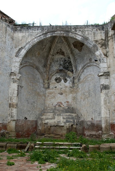 Capilla abierta, sanctuary - Façade, portería, atrial cross, lateral portal & capilla abierta