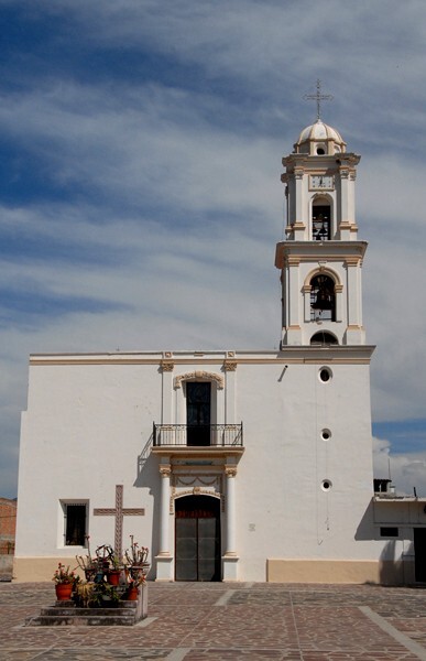 Tuxcueca, Jalisco, San Bartolomé, façade & bell-tower - Jalisco