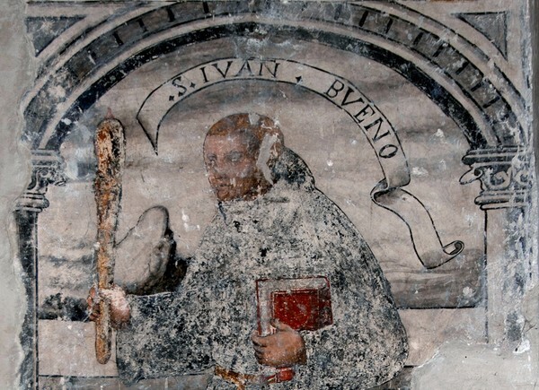 San Juan Bueno (Saint John the Good), detail - Lower tier murals