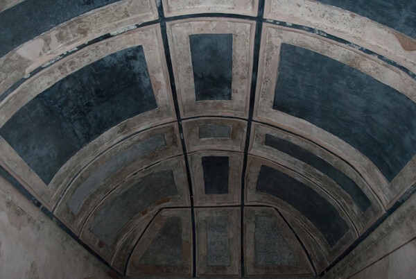 Santo Domingo, sala profundis, barrel vault - Tecpatán (ruins), Chiapas