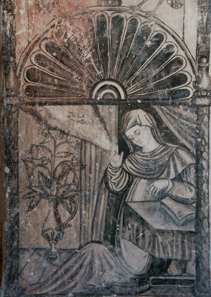 Upper cloister walk mural, Annunciation - San Martín