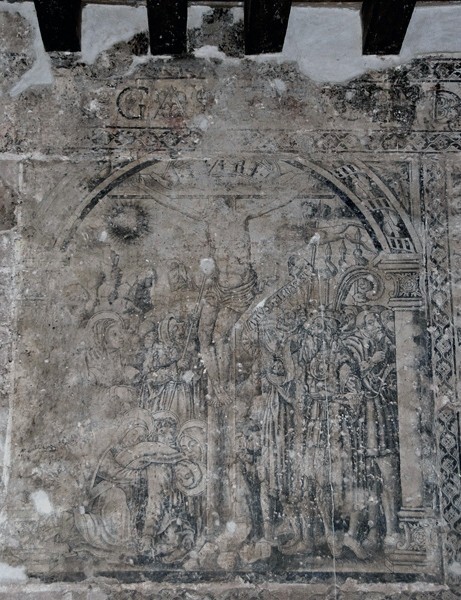 Lower cloister walk mural, Crucifixion - Atotonilco el Grande, Hidalgo