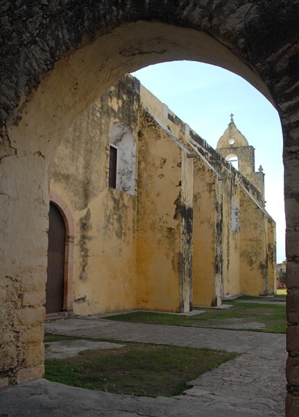 San Francisco, exterior nave buttressing - Oxkutcab, Yucatán