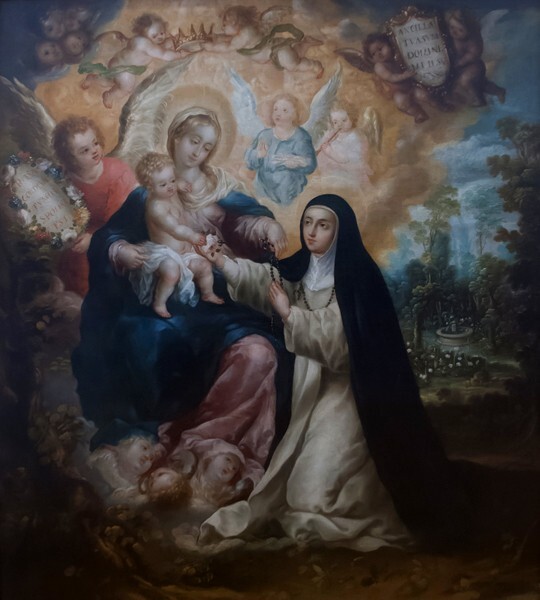 Nicolás Correa, Mystical Wedding Vows of St. Rose of Lima (1691) - Museo Nacional de Arte