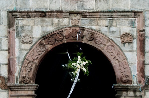 Nuestro Señor de la Expiración, façade portal alfiz - Ihuatzío, Michoacán