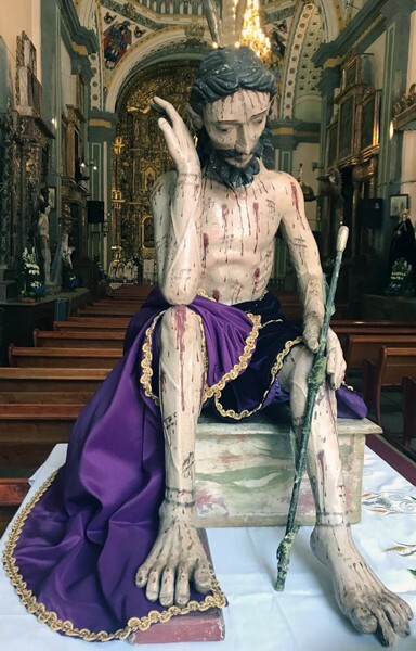 Santa María, nave sculpture, Our Lord of the Cane - Santa María Atlihuetzía, Tlaxcala