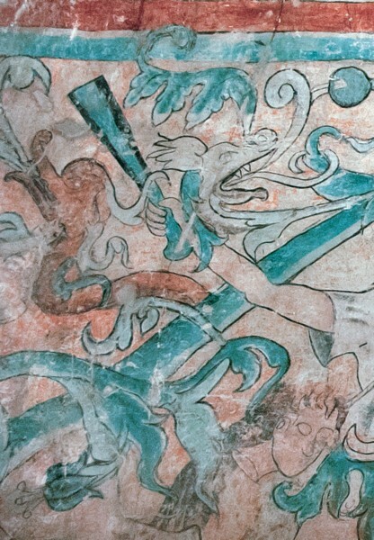Sotocoro, E wall, North side mural, detail left3 - East wall, North side mural