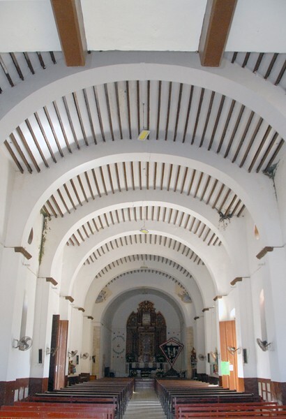 Nuestro Señor de los Ampollas, nave & log vault - Kinchil, Yucatán