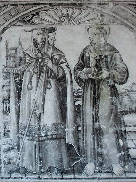 W wall mural, SS Bonaventure & Anthony - San Miguel Arcángel, sala de profundis murals