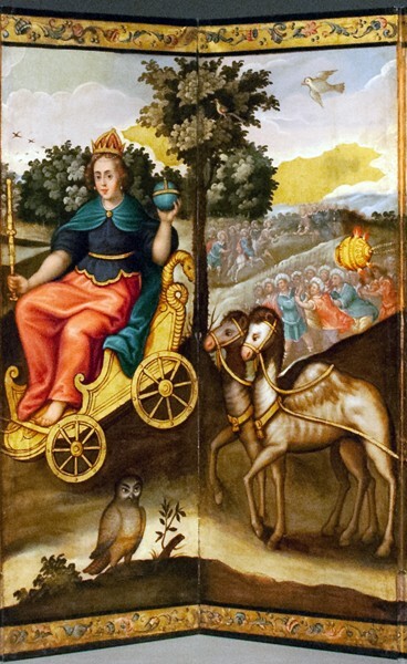 Africa - Biombo (folding screen) with the Four Continents