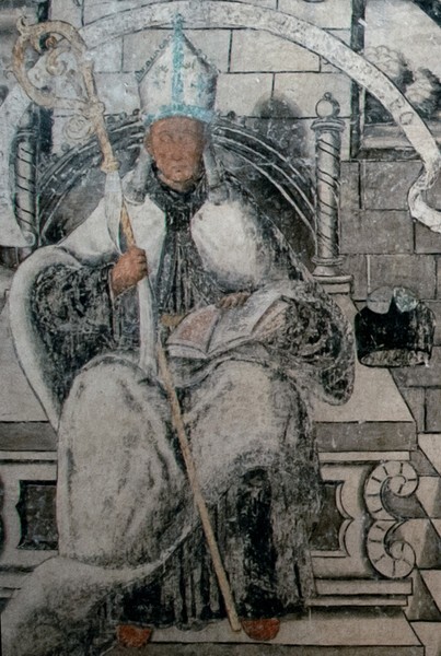 Middle tier; left mural - North wall murals
