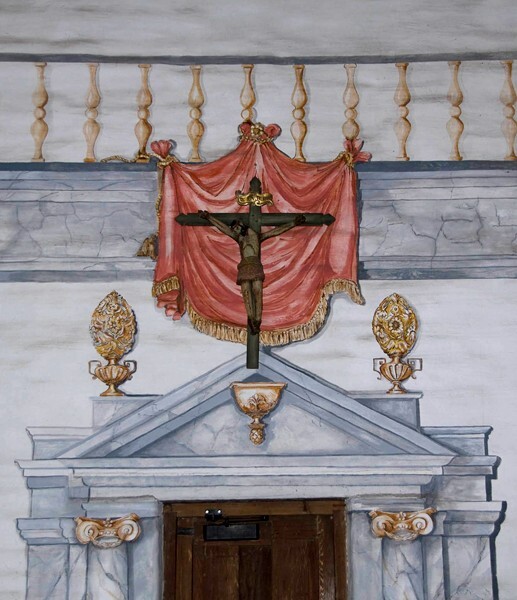 Sacristy portal Crucifixion - Mission San José