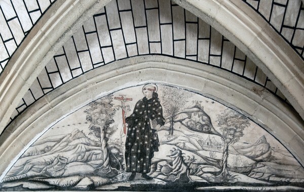 Lunette mural & vaulting - North wall murals