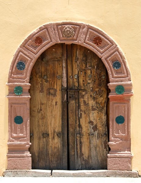 Santa Cruz, façade portal - Zocea, Hidalgo