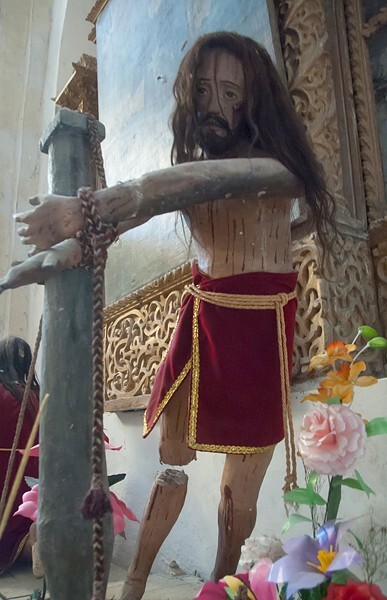Santiago Apóstol, nave statue, Christ at the Column - Teotongo, Oaxaca