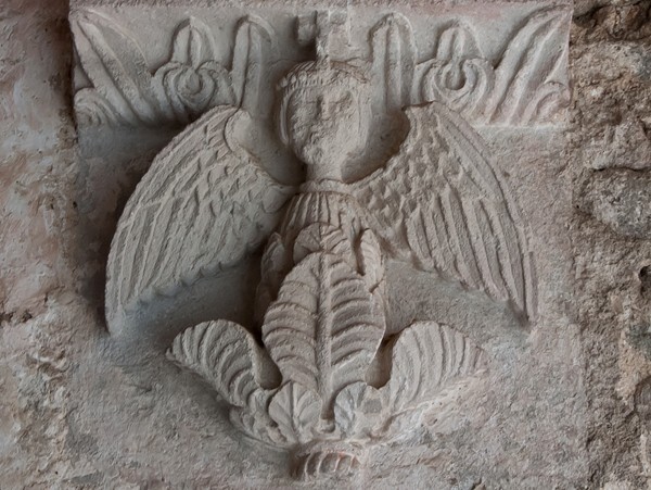 Cloister pillar relief - Molango, Hidalgo