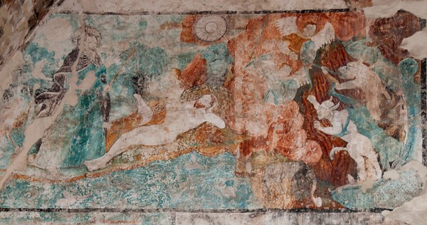 E wall murals - San Nicolás de Tolentino, capilla abierta & murals