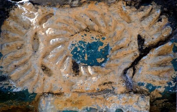 San Jerónimo, cross, front crossing relief - Tlaltenango, Morelos