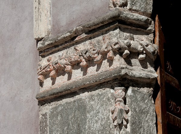 S portal, left pilaster impost - La Purísima Concepción