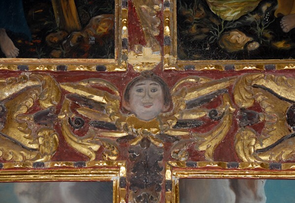 Altar detail, cherub - Camarín de la Virgen