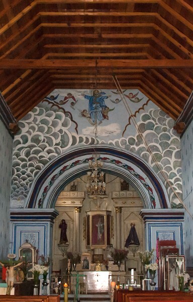 Huitepec, Oaxaca, San Antonio, chancel arch & sanctuary - Oaxaca