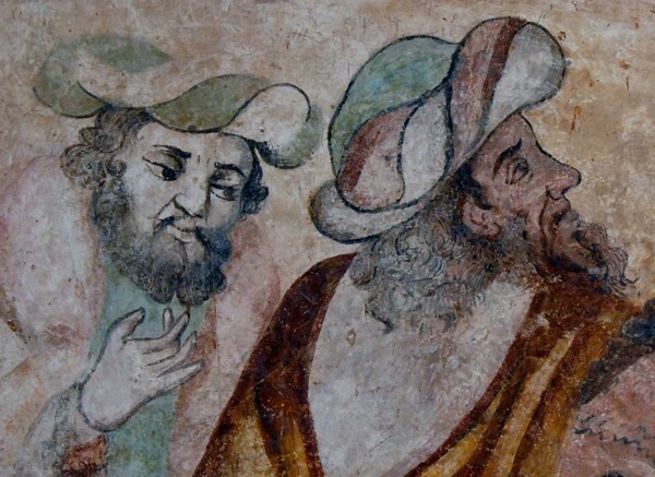 Donkey adoring Blessed Sacrament of St. Anthony, detail - Upper cloister walk murals